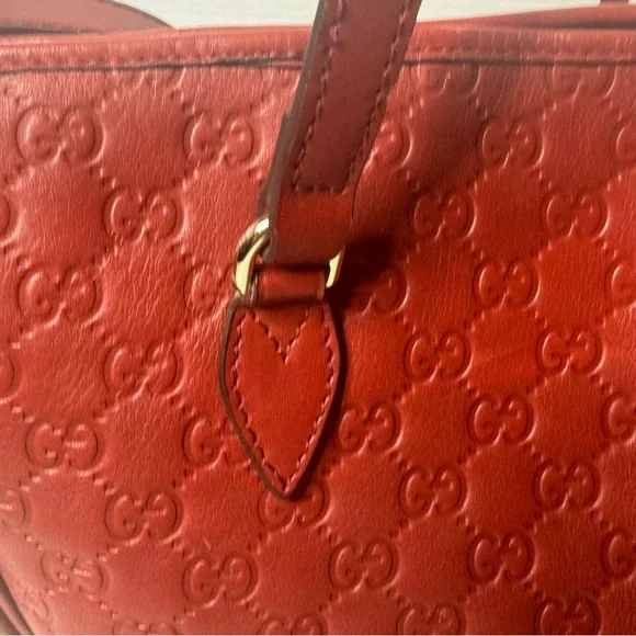 Gucci GG 2 way  leather tote bag - Picture 7 of 17